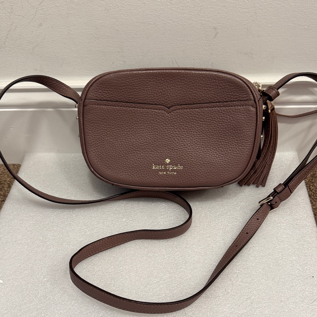 Kate Spade Taupe Camera Crossbody Bag Purse